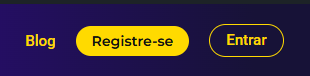 A imagem mostra uma barra de navegação de um site com três opções clicáveis: "Blog," "Registre-se" e "Entrar." O botão "Registre-se" está destacado em amarelo sólido, enquanto o botão "Entrar" tem apenas uma borda amarela. O fundo da barra de navegação é roxo escuro, criando um contraste interessante.