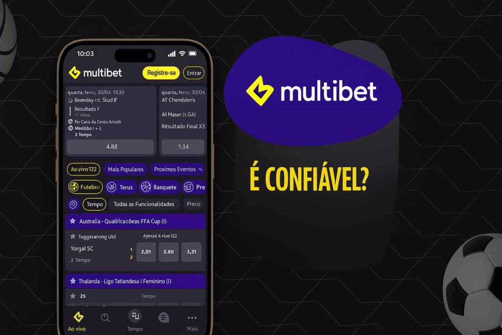 Multibet é confiável? Visão da plataforma de apostas esportivas ao vivo com partidas em destaque e questionamento sobre a confiabilidade do site